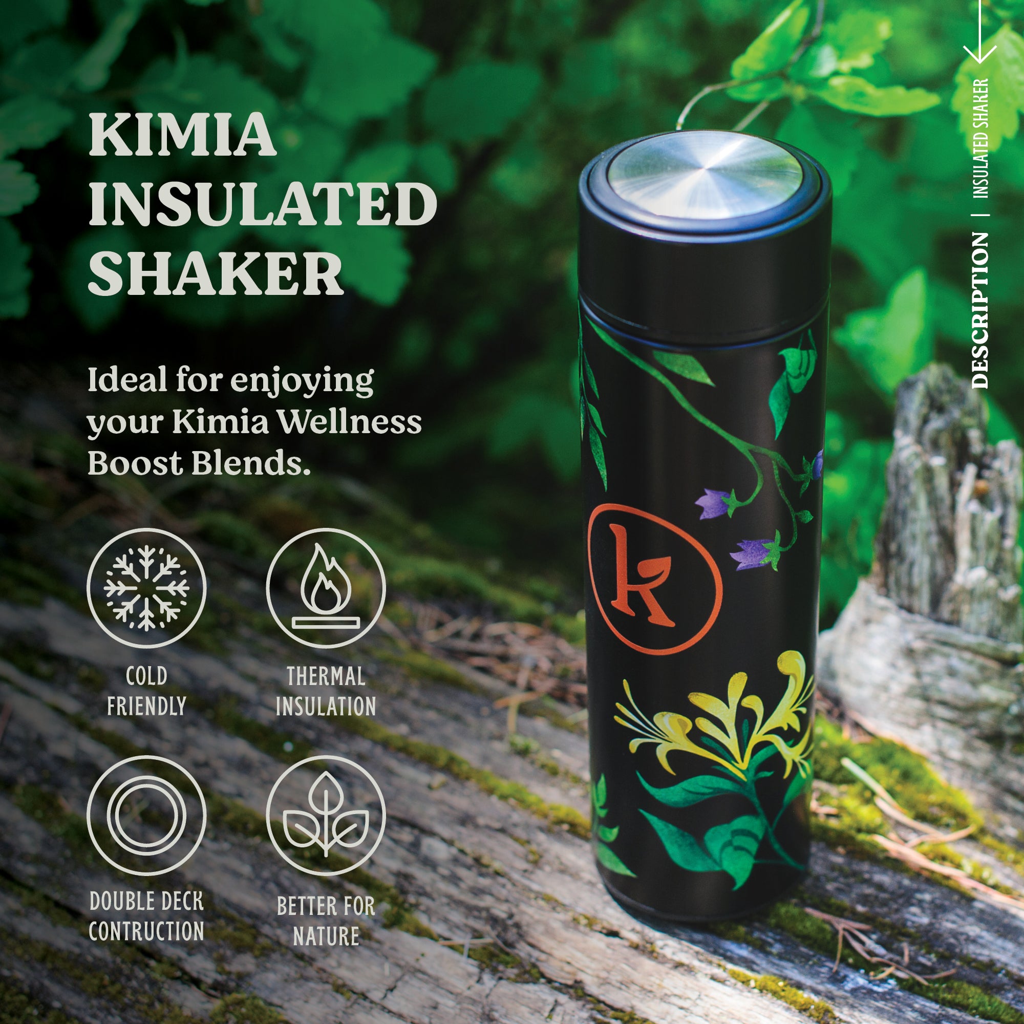 Kimia Insulated Shaker Bottle