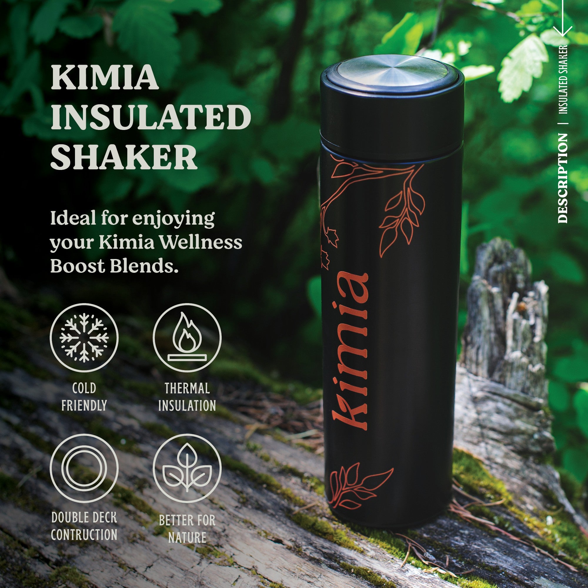 Kimia Insulated Shaker Bottle